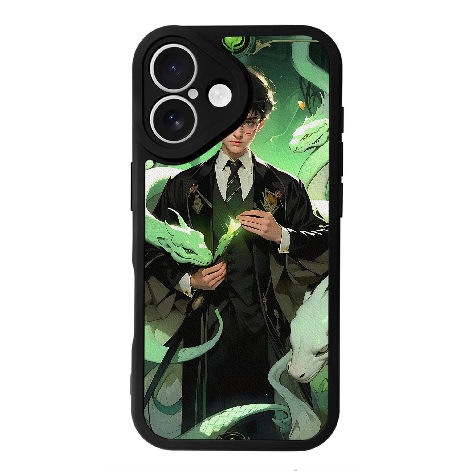 （画像用） Harry Potter ハリー・ポッターシリーズ 【iPhone 16シリーズ対応】シリコンスマホケース（レザー調） 材質：シリコン